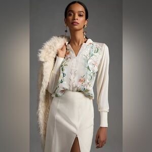 NWOT Tiny by Anthropologie Hartford embroidered blouse